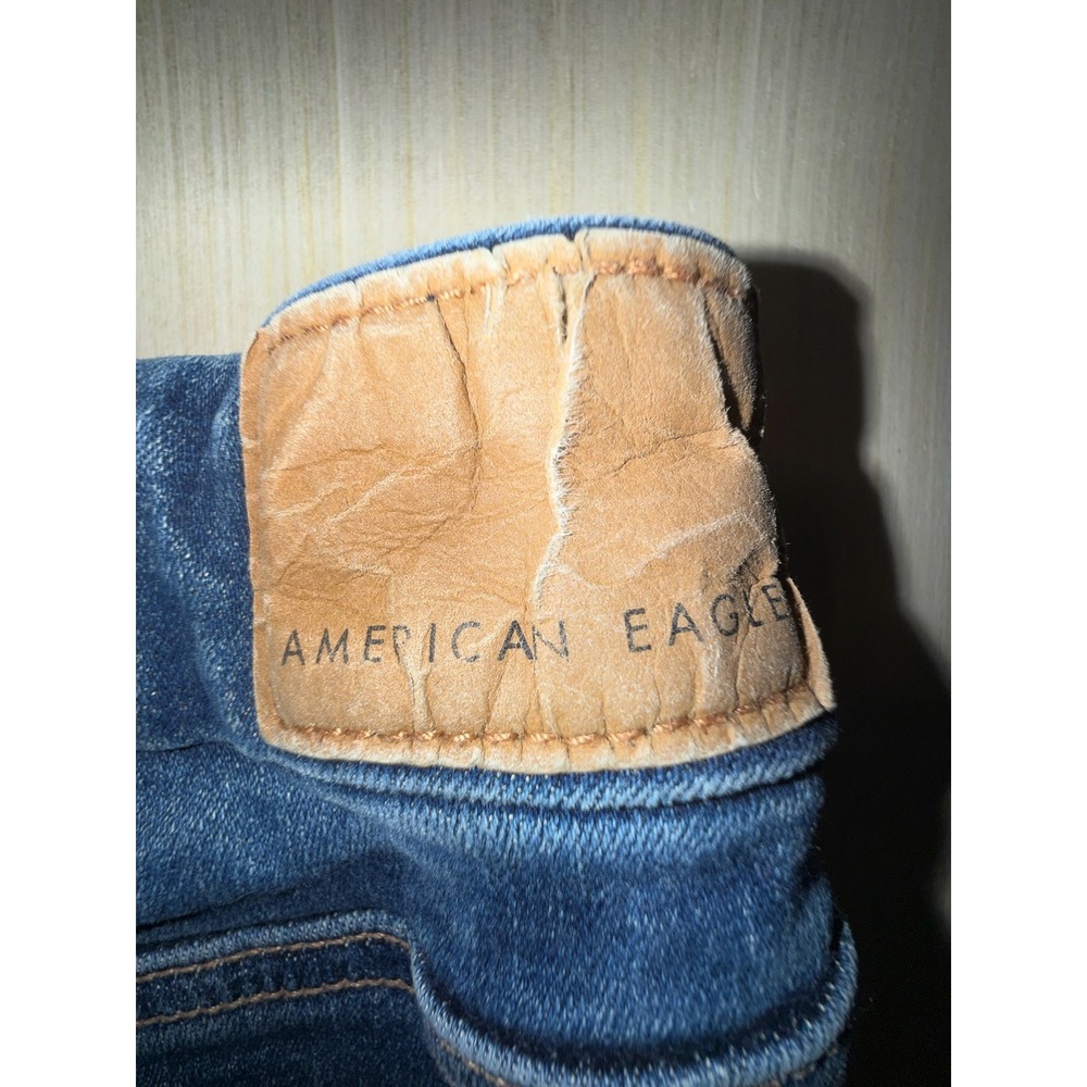 American Eagle Curvy Jegging Next Level Stretch Blue Denim Jeans Womens 20 Short